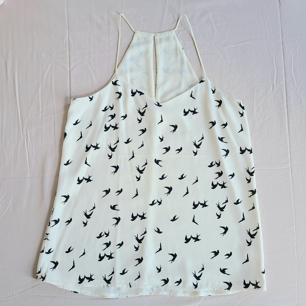 Express Swallow Print Tank - White/Black